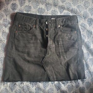 Black denim H&M mini skirt